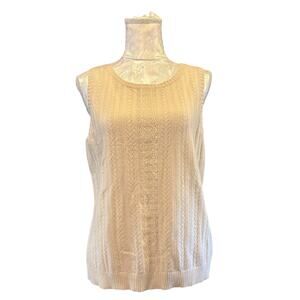 Sigrid Olsen Silk Angora Beaded Knit Tank Top NWT Women’s Large